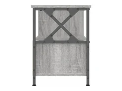 Sophie-Bernadette-Marie Mueble TV erro y madera contrachapada gris Sonoma 90x33x45 cm