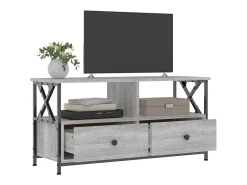 Sophie-Bernadette-Marie Mueble TV erro y madera contrachapada gris Sonoma 90x33x45 cm