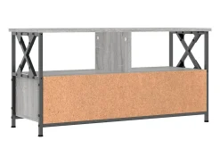 Sophie-Bernadette-Marie Mueble TV erro y madera contrachapada gris Sonoma 90x33x45 cm