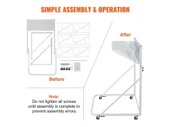 Soporte de Almacenamiento Móvil SucceBuy, 12 Soportes Giratorios, Altura y Anchura Ajustables para la Oficina/el Hogar