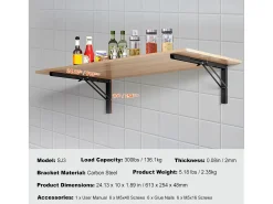Soporte de Estantería SucceBuy, Plegable, 61 cm de Longitud, 2 Piezas, Resistente y de Gran Carga