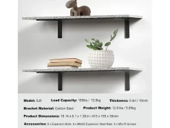 Soporte de Estantería SucceBuy, 41 x 15 cm, 4 Piezas, en Forma de L, Resistente y de Gran Carga