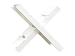 Soporte de leña blanco madera maciza de pino 47x39,5x48 cm ES827860