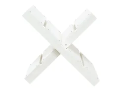 Soporte de leña blanco madera maciza de pino 47x39,5x48 cm ES827860