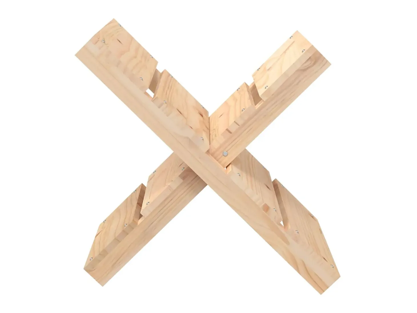 Soporte de leña madera maciza de pino 47x39,5x48 cm ES368478