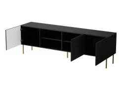 Soporte de TV de diseño Mokt negro mate de 190 cm