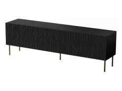 Soporte de TV de diseño Mokt negro mate de 190 cm