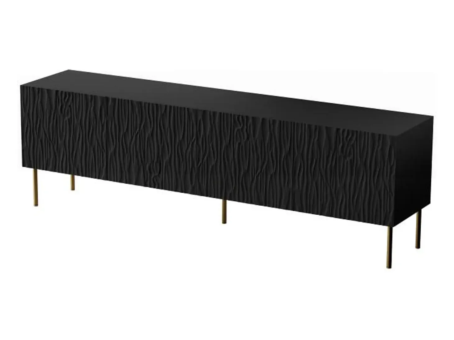 Soporte de TV de diseño Mokt negro mate de 190 cm
