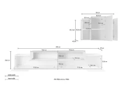 Soporte de TV mural blanco de diseño moderno Stady WH