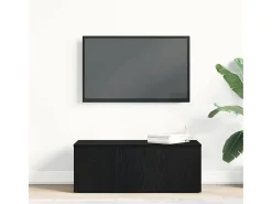 Soporte de TV Negro 80 x 34 x 30 cm Madera contrachapada
