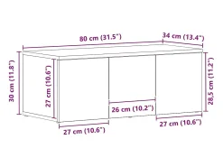 Soporte de TV Negro 80 x 34 x 30 cm Madera contrachapada