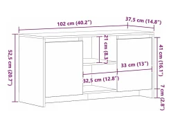 Soporte de TV Negro 102 x 37.5 x 52.5 cm Madera contrachapada
