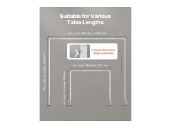 Soporte de Vara de Mesa SucceBuy con Pinzas, Soporte Arco de Mesa, Altura Ajustable 33-106.7 cm Longitud Ajustable 71.1-249 cm, Marco Arco Metal
