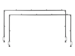 Soporte de Vara de Mesa SucceBuy con Pinzas, Soporte Arco de Mesa, 2 PCS, Altura Ajustable 33-106.7 cm Longitud Ajustable 71.1-249 cm, Marco Arco Metal
