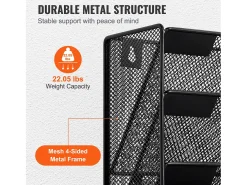 Soporte Mural SucceBuy File Wall Shelf Mesh Wall File Holder 1 Pieza 10 Bolsas para Oficina y Escuela