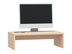 Soporte para monitor madera maciza de pino 50x27x15 cm ES67966