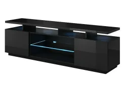 Soporte para televisor LED Zohra 180 cm negro brillante - rojo