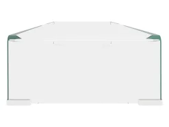 Soporte para TV/Elevador monitor cristal claro 110x30x13 cm