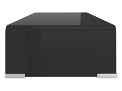 Soporte para TV/Elevador monitor cristal negro 60x25x11 cm