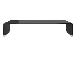Soporte para TV/Elevador monitor cristal negro 60x25x11 cm