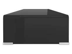 Soporte para TV/Elevador monitor cristal negro 100x30x13 cm