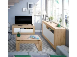 Soporte TV con 1 cajón abatible - L139 cm - Baltik