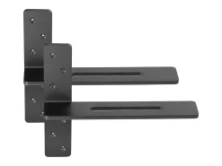 Soportes de Estante en T SucceBuy, Lote de 2, Capacidad de Carga de 90 kg, Dimensiones 35.56x 7.35 x 30.48 cm, Soportes de Estante de Acero Duraderos