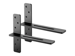 Soportes de Estante en T SucceBuy, Lote de 2, Capacidad de Carga de 90 kg, Dimensiones 35.56x 7.35 x 30.48 cm, Soportes de Estante de Acero Duraderos