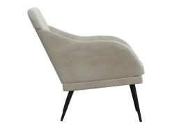 Streetsboro Sillón de terciopelo gris claro 63x76x80 cm