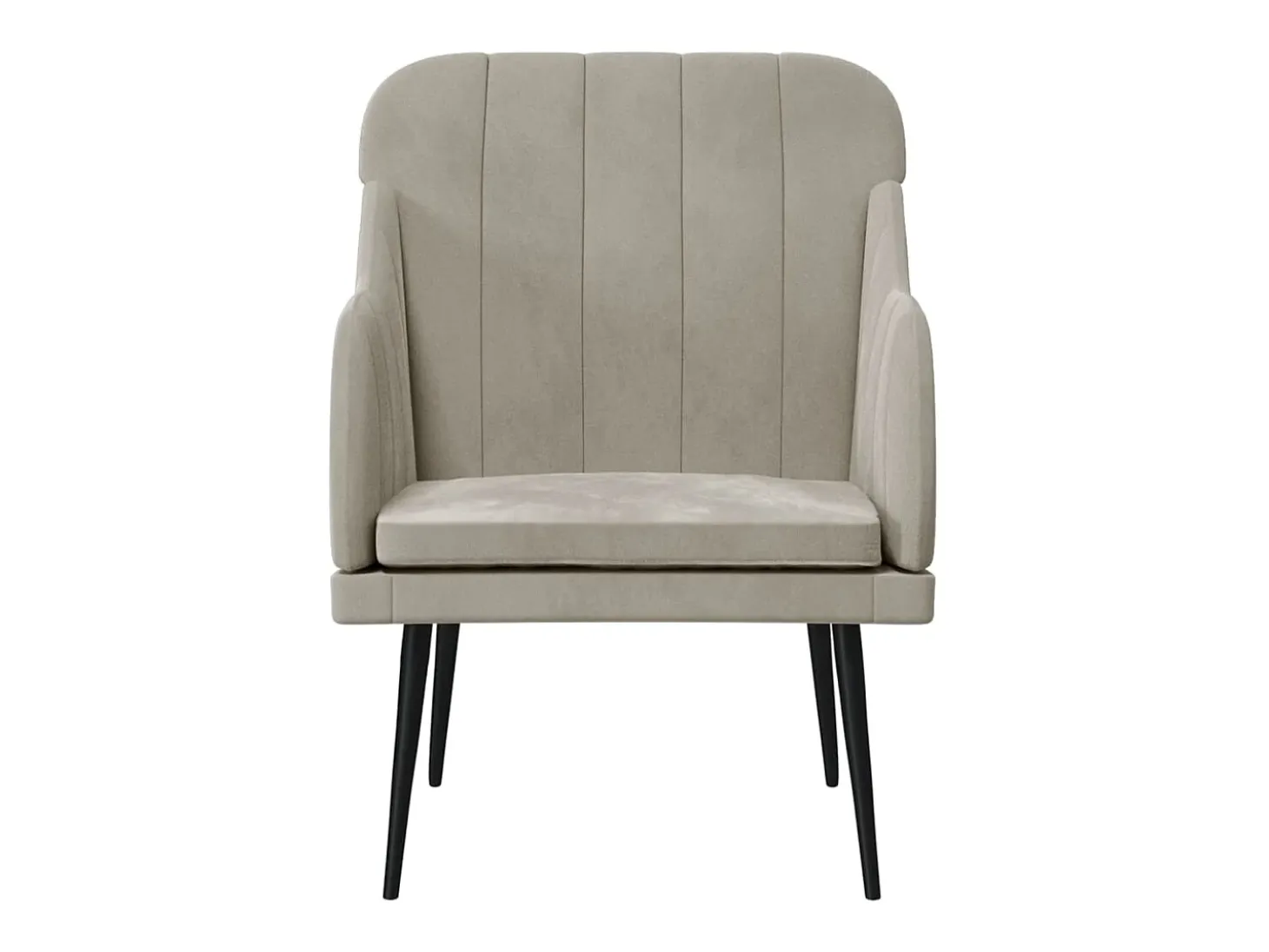 Streetsboro Sillón de terciopelo gris claro 63x76x80 cm