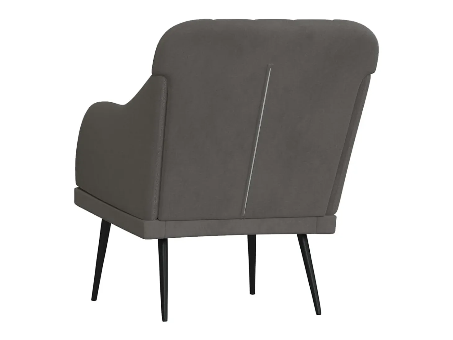 Streetsboro Sillón de terciopelo gris oscuro 63x76x80 cm
