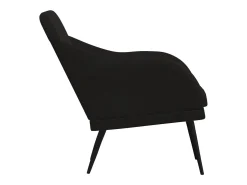 Streetsboro Sillón de terciopelo negro 63x76x80 cm