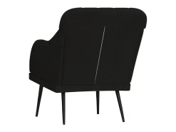 Streetsboro Sillón de terciopelo negro 63x76x80 cm