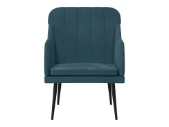 Streetsboro Sillón de terciopelo azul 63x76x80 cm