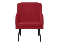Streetsboro Sillón de terciopelo rojo tinto 63x76x80 cm