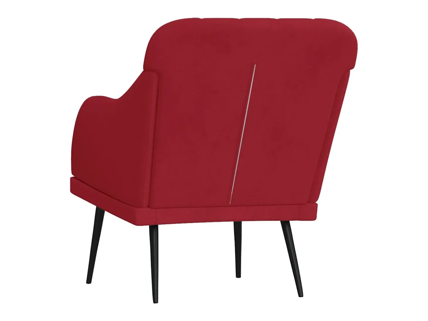 Streetsboro Sillón de terciopelo rojo tinto 63x76x80 cm
