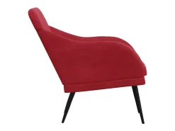 Streetsboro Sillón de terciopelo rojo tinto 63x76x80 cm