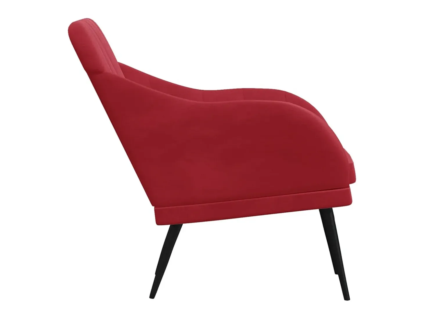 Streetsboro Sillón de terciopelo rojo tinto 63x76x80 cm