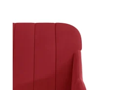 Streetsboro Sillón de terciopelo rojo tinto 63x76x80 cm
