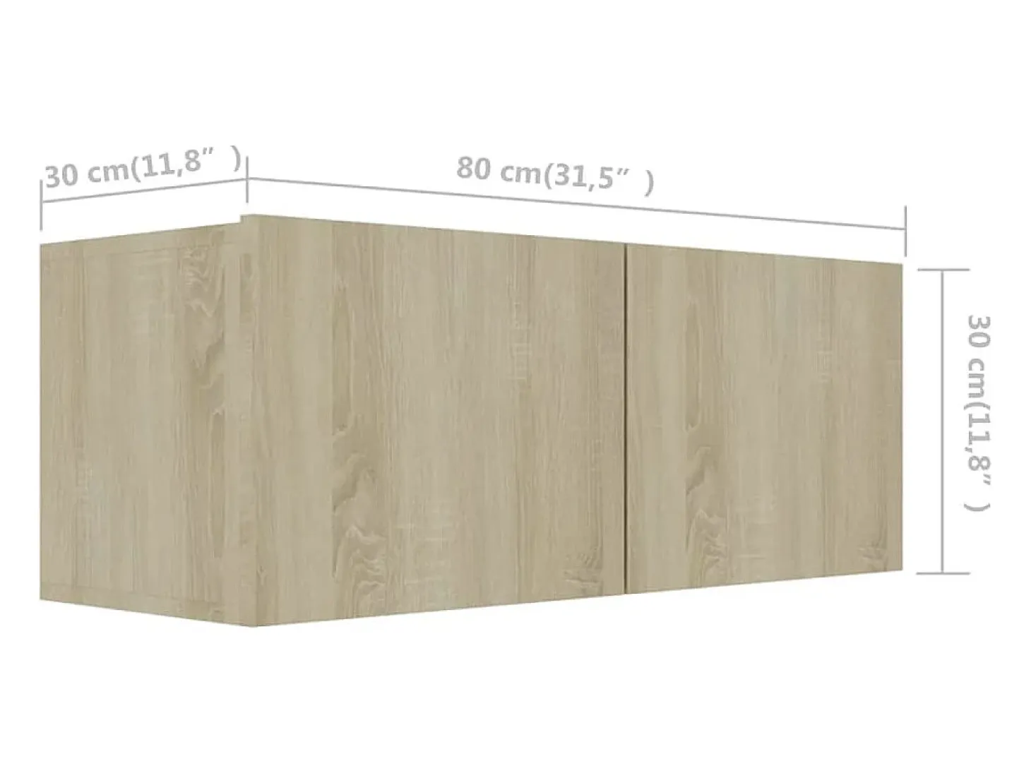 Sultan Juego de muebles de salón 4 piezas roble Sonoma 80x30x30 cm