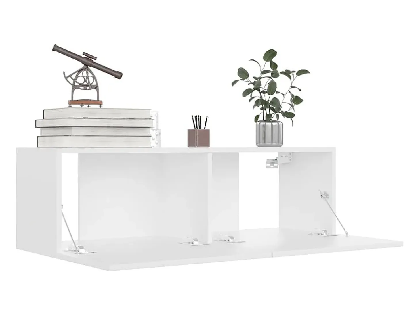 Sultan Muebles de TV 4 uds madera de ingeniería blanco 100x30x30 cm