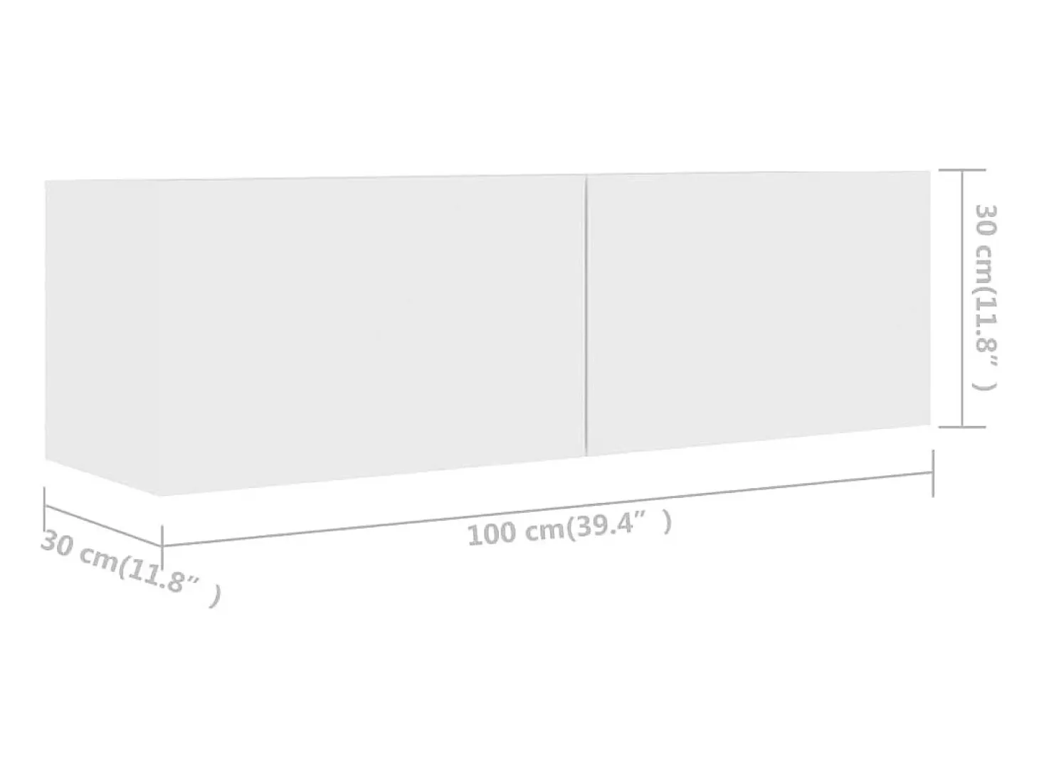 Sultan Muebles de TV 4 uds madera de ingeniería blanco 100x30x30 cm