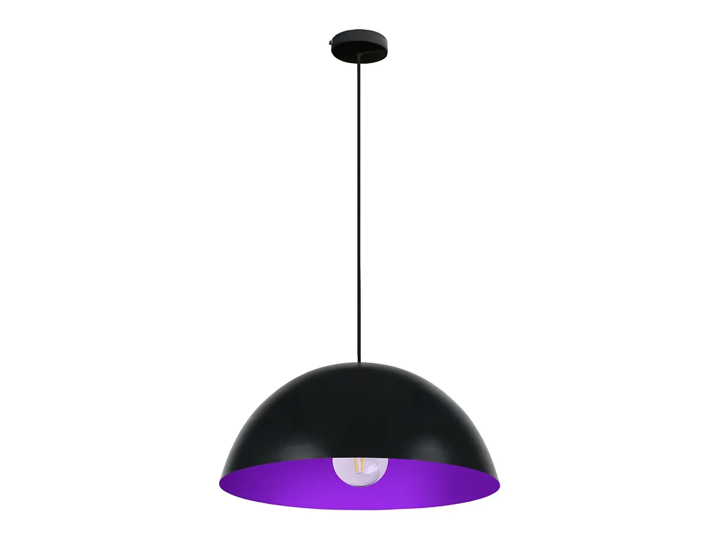 Suspensión TOSEL , metal,Negro ,A78x D42,5xP42,5cm