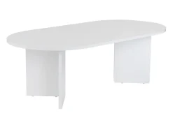 Table basse ovale effet travertin 119x60cm LYU