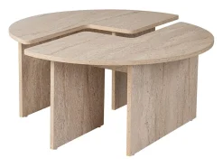 Table basse ronde duo pin atlantique 90cm AZUS