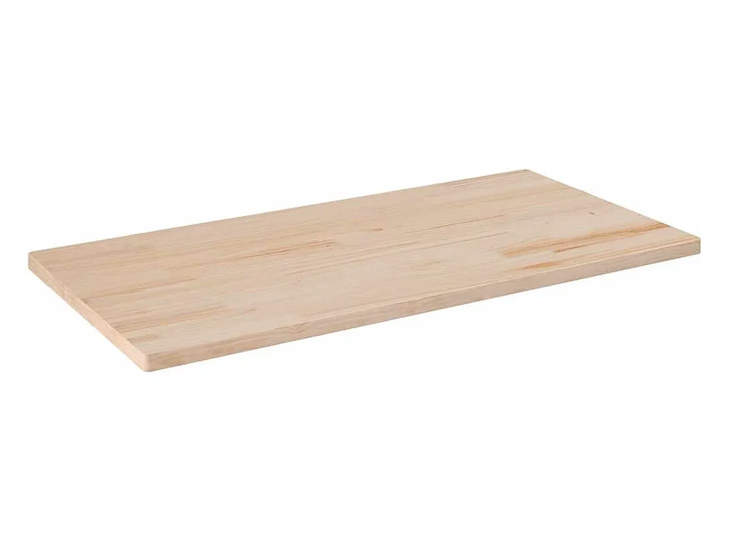 Tablero de mesa rectangular madera maciza pino 100x50x2,5 cm