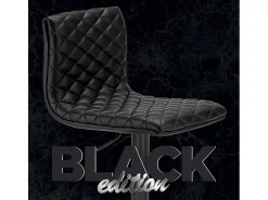 Taburete alto negro diseño moderno bar cocina Denver Black Edition