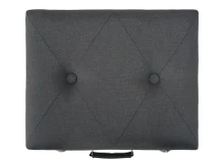 Taburete con almacenaje 40 cm Tejido gris oscuro