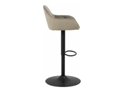 Taburete de bar Brooke giratorio de terciopelo en color beige.