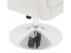 Taburete de bar cuero sintético blanco